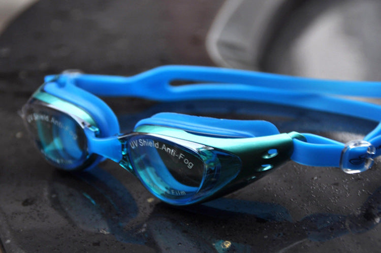 Waterproof And Anti-Fog Coated Flat Swimming Goggles