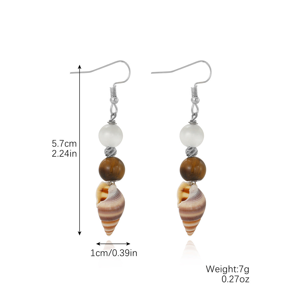 Marine Shell Earrings Natural Pearl Women