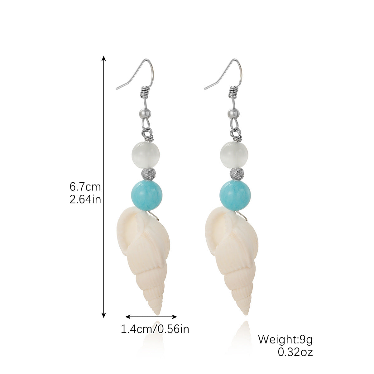 Marine Shell Earrings Natural Pearl Women