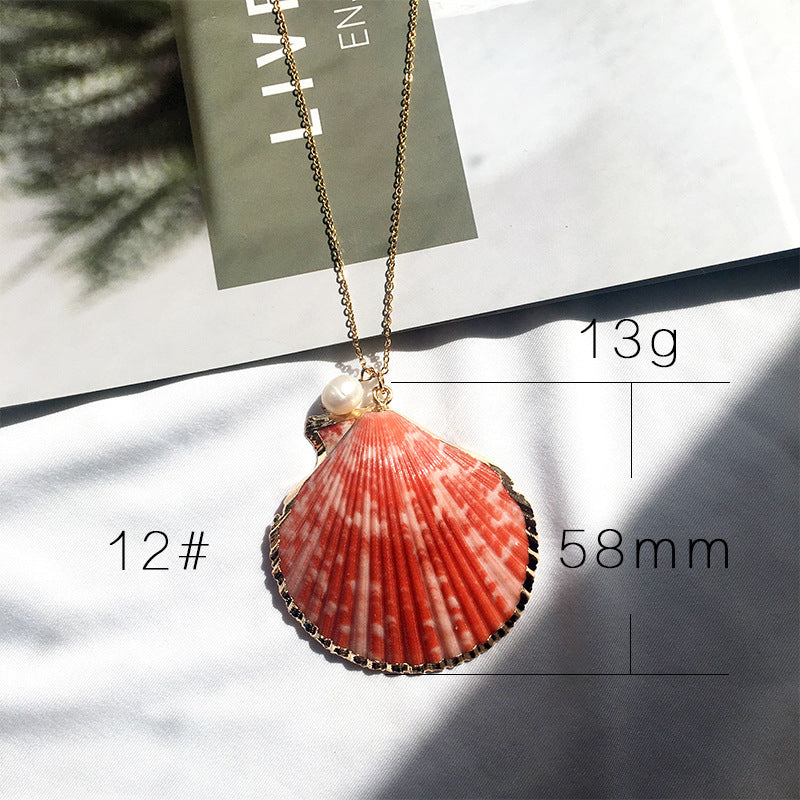 Shell Gold-plated Necklace Marine Female