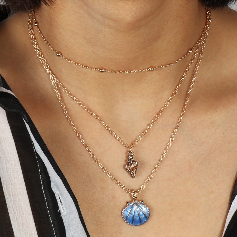 Bohemian Marine Necklace Alloy Three-dimensional
