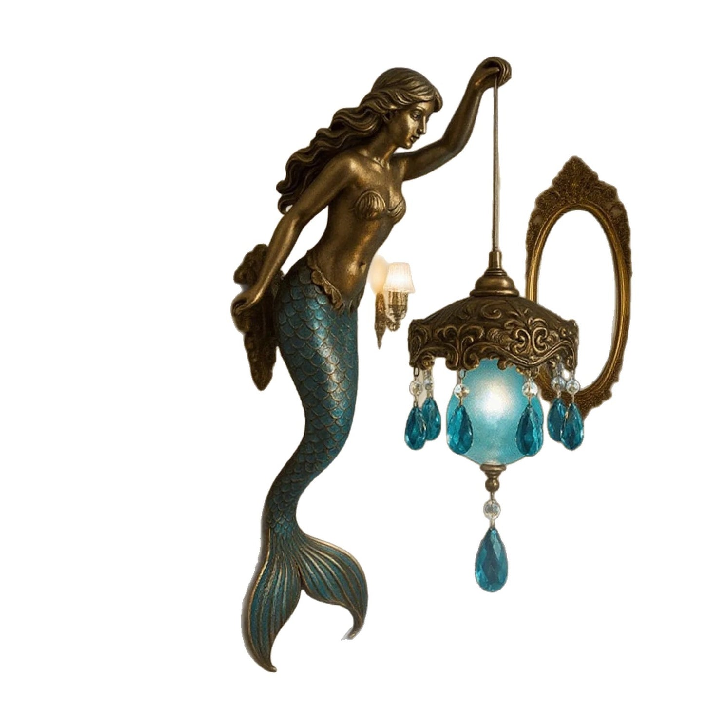 Marine Mermaid Art Mythology Wall Lamp