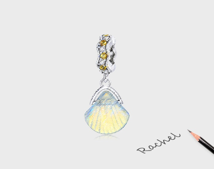 Fashion Marine Glass Shell Bracelet Pendant