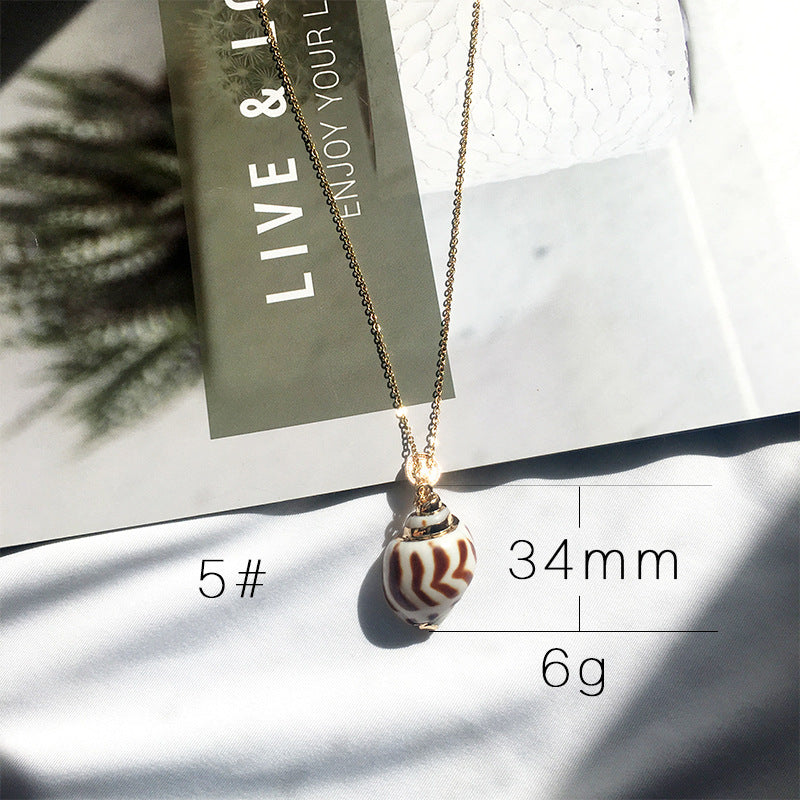 Shell Gold-plated Necklace Marine Female